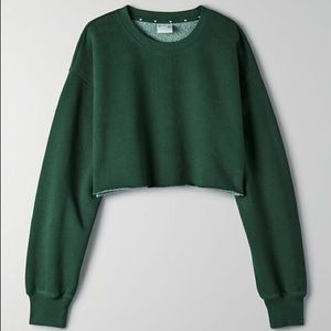 Aritzia TNA COZYAF Boyfriend Cropped Sweatshirt